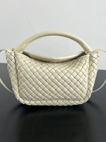 BV original lambskin small cobble top handle bag 805739 sea salt