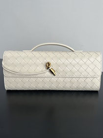 BV original lambskin andiamo long clutch 741511 sea salt