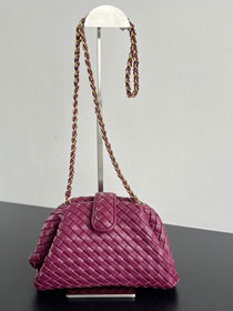 BV original lambskin small lauren 1980 clutch 804038 cinnabar