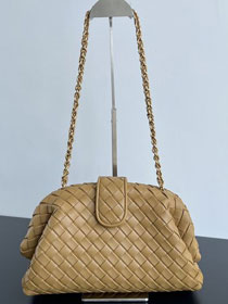 BV original lambskin medium lauren 1980 clutch 785807 dark praline