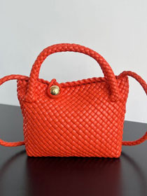 BV original calfskin small tosca shoulder bag 776755 orange