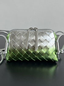 BV original lambskin concert pouch 794258 silver&green