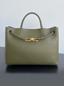 BV original calfskin medium andiamo bag 810214 olive