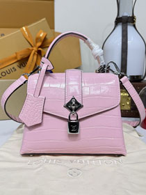 Louis vuitton original crocodile calfskin rose des vents mini handbag n84713 pink