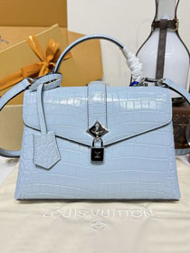 Louis vuitton original crocodile calfskin rose des vents pm handbag N84714 light blue