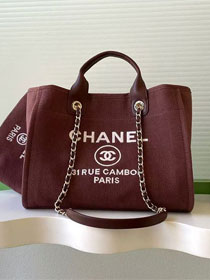 CC original mixed fibers small shopping bag AS3257 bordeaux