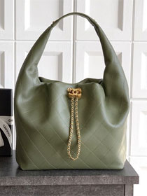 CC original calfskin large hobo bag AS5967 green