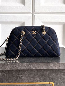 CC original denim clutch with chain AP5092 blue