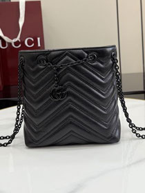 GG original calfskin marmont mini bucket bag 856404 black