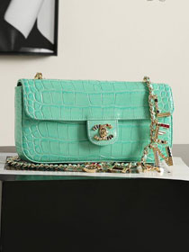 CC crocodile calfskin small flap bag AS6340