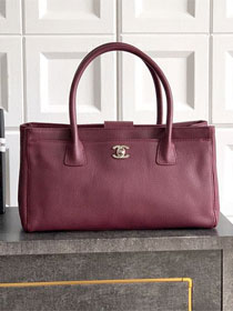 CC grained calfskin small tote bag AS2156 wine