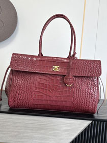 CC crocodile calfskin medium shopping bag AS6428 