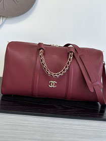 CC grained calfskin bowling bag AS6216 bordeaux
